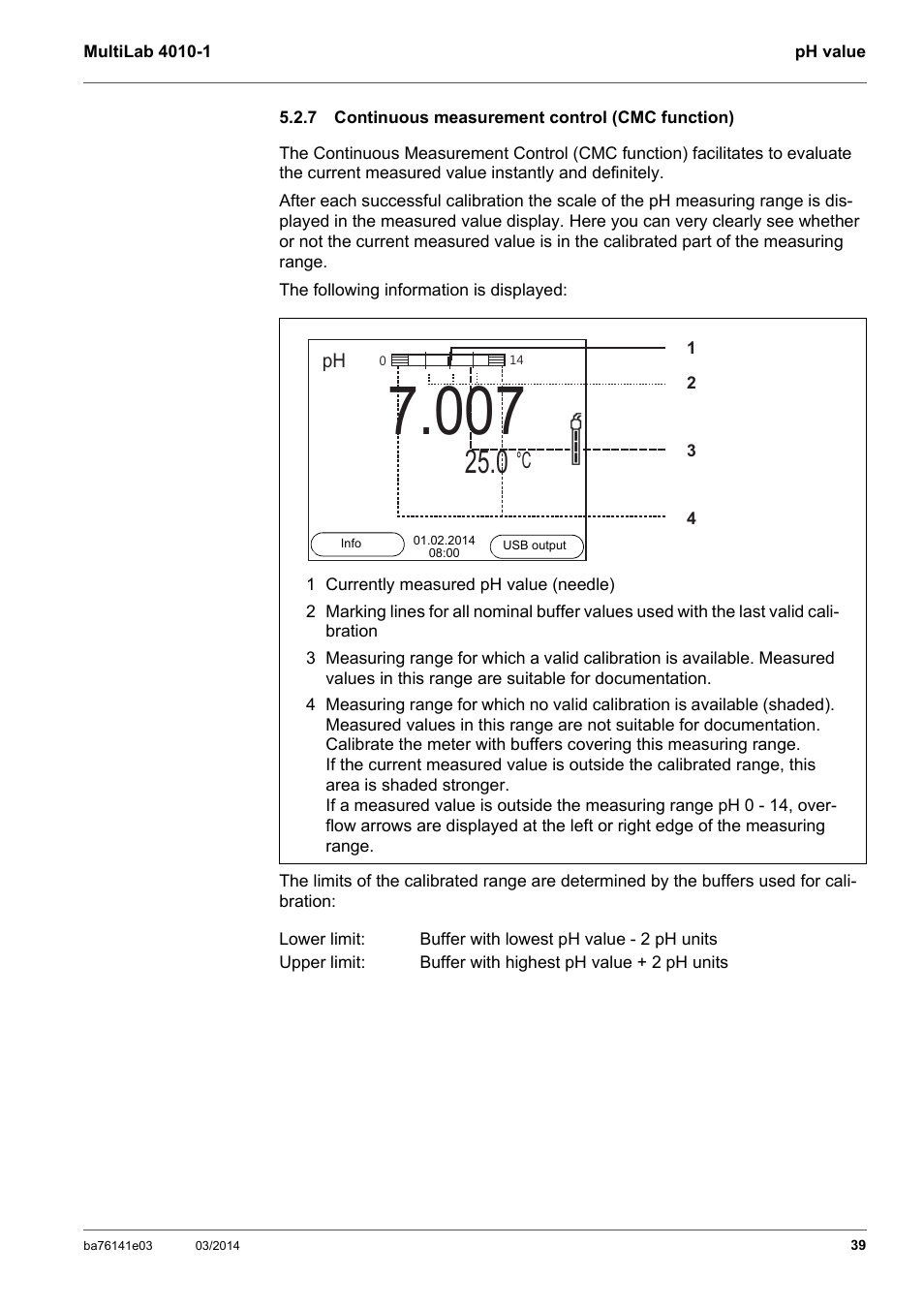7 continuous measurement control (cmc function), Continuous measurement control (cmc function) | YSI MultiLab 4010P-1 User Manual | Page 39 / 108
