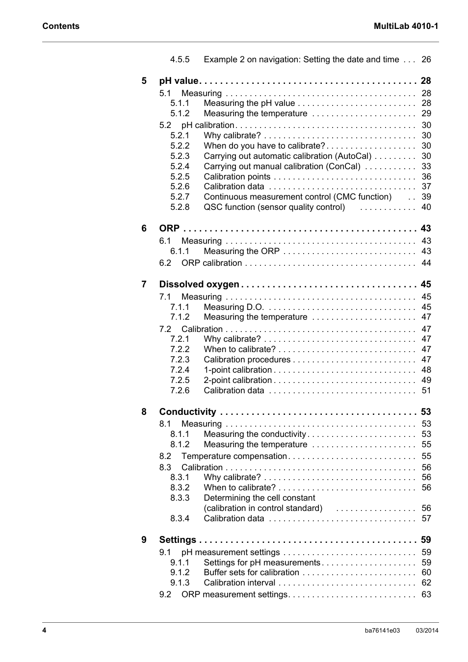 YSI MultiLab 4010P-1 User Manual | Page 4 / 108