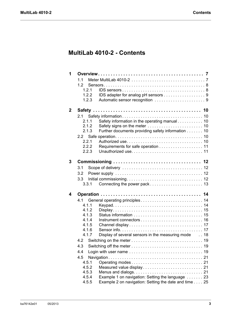 Xylem MultiLab 4010-2 User Manual | Page 3 / 112