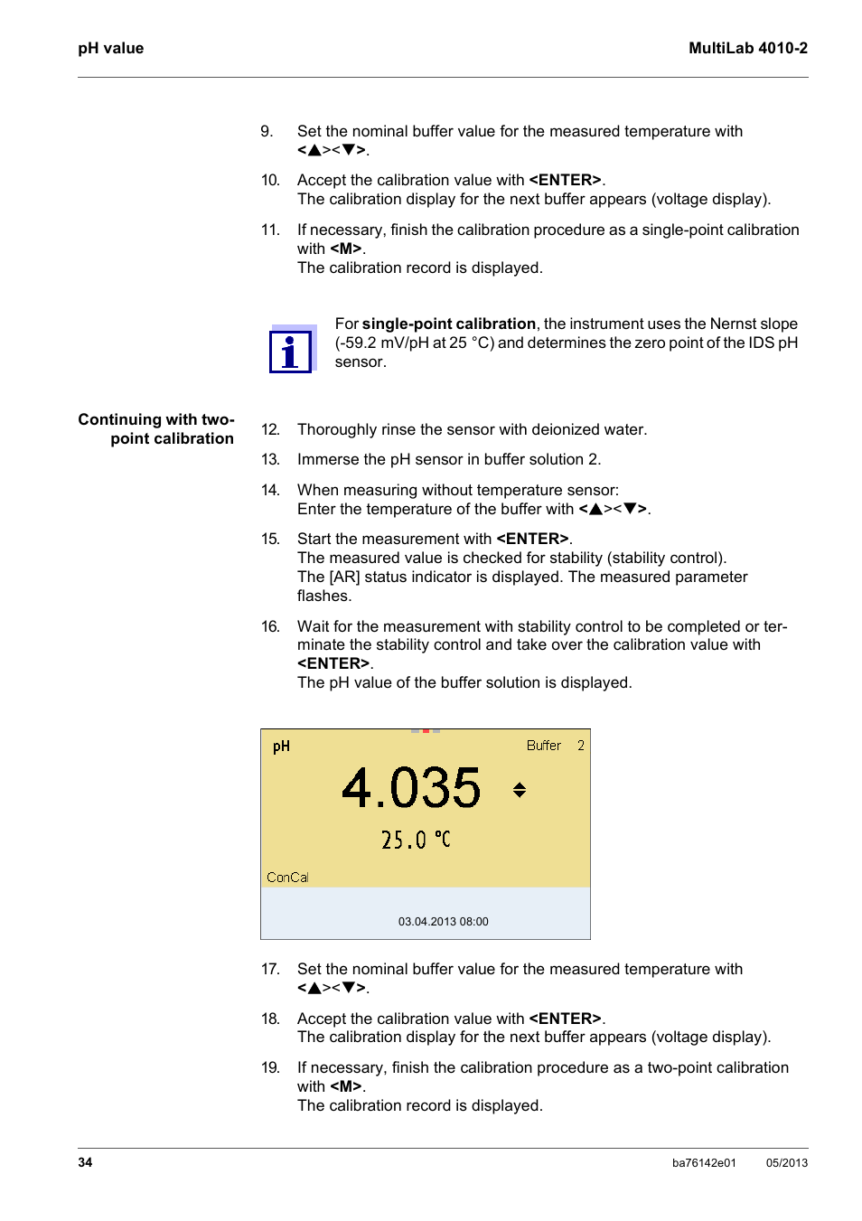 Xylem MultiLab 4010-2 User Manual | Page 34 / 112