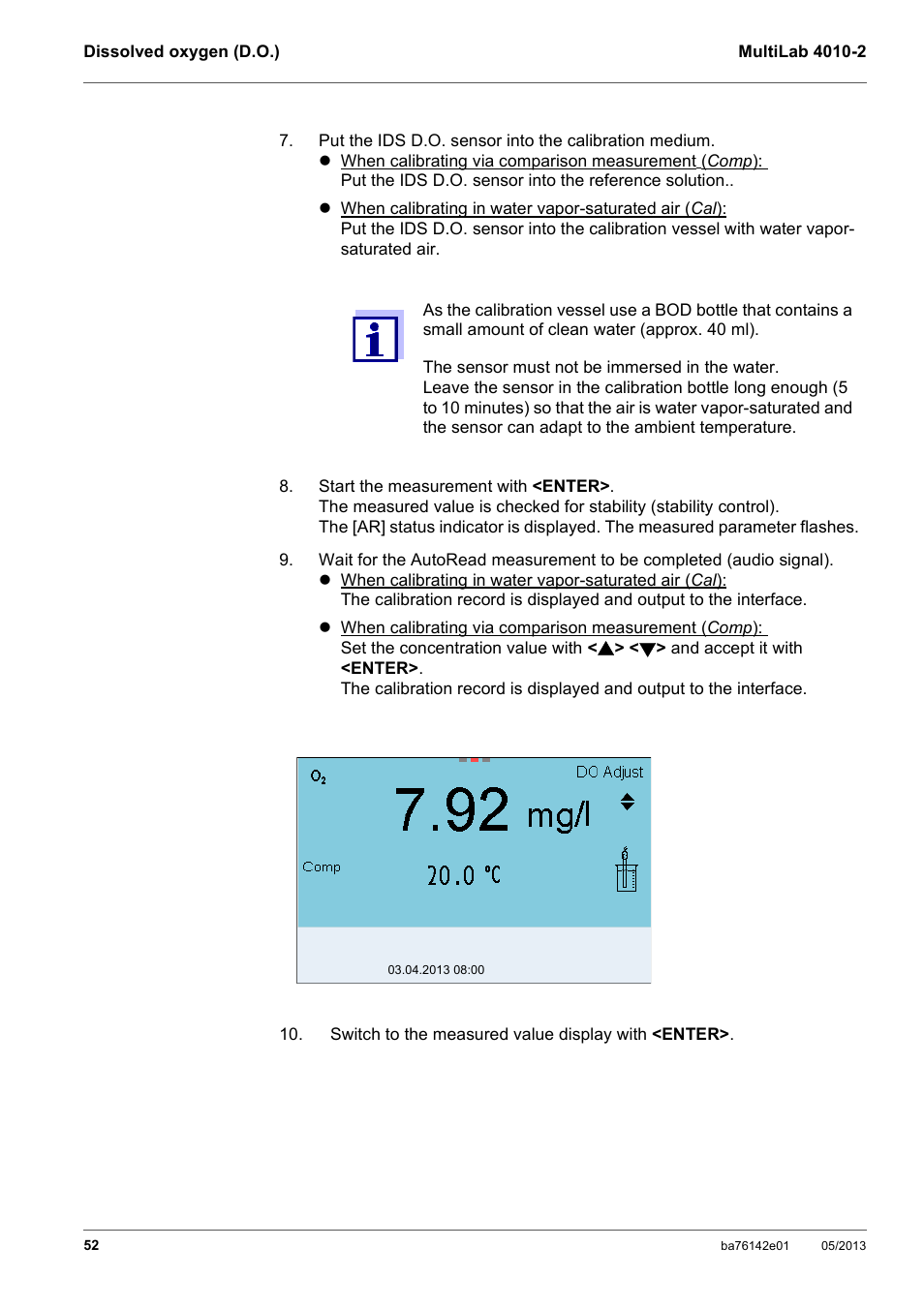 Xylem MultiLab 4010-2 User Manual | Page 52 / 112