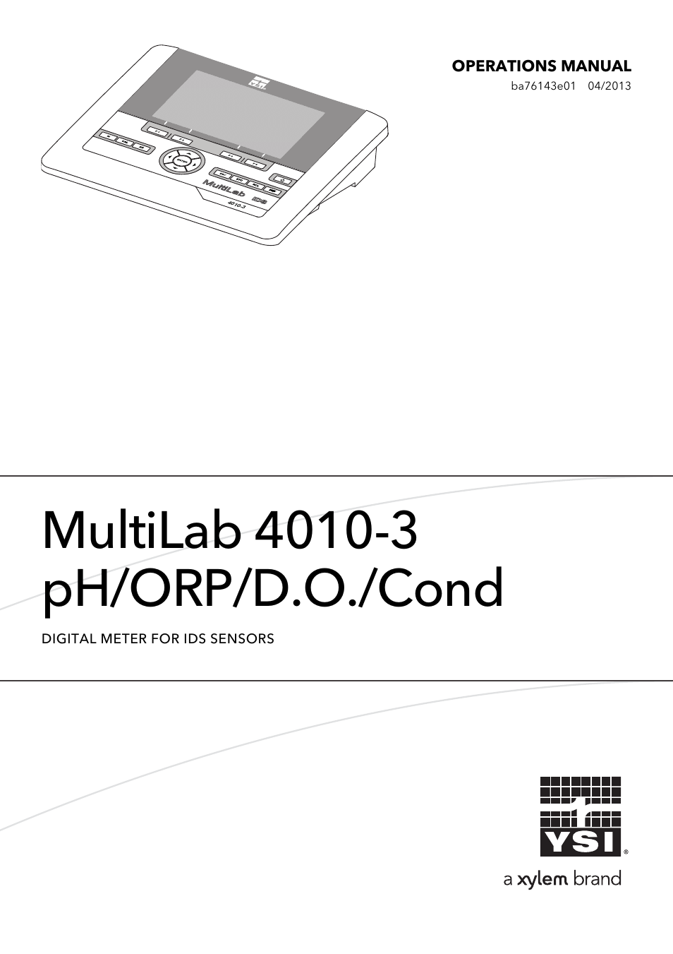 Xylem MultiLab 4010-3 User Manual | 112 pages