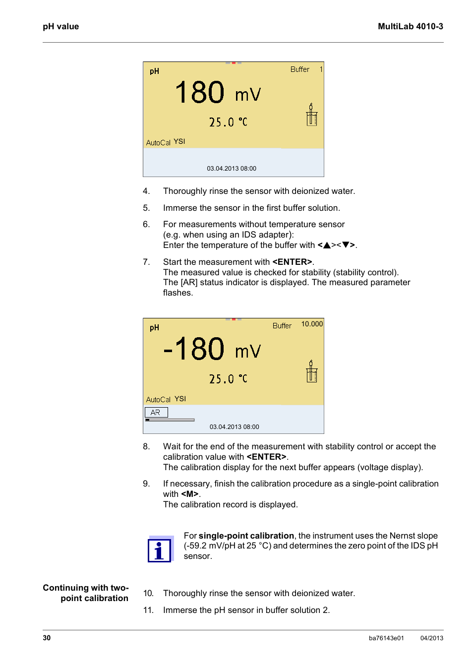 Xylem MultiLab 4010-3 User Manual | Page 30 / 112