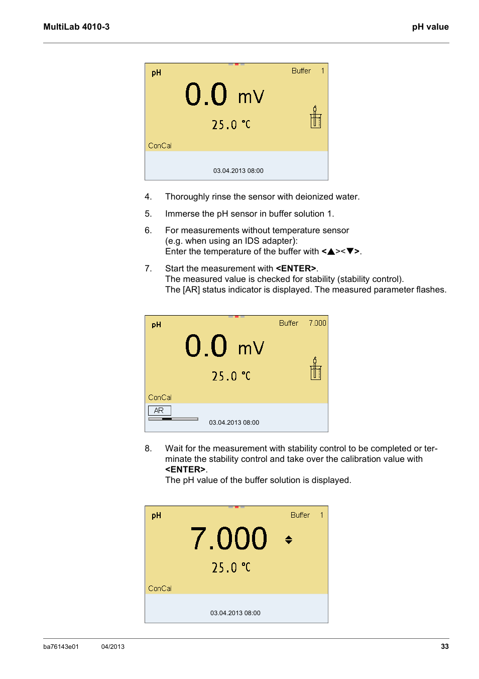 Xylem MultiLab 4010-3 User Manual | Page 33 / 112