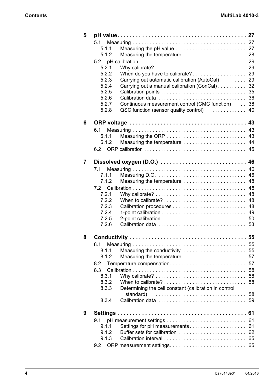 Xylem MultiLab 4010-3 User Manual | Page 4 / 112