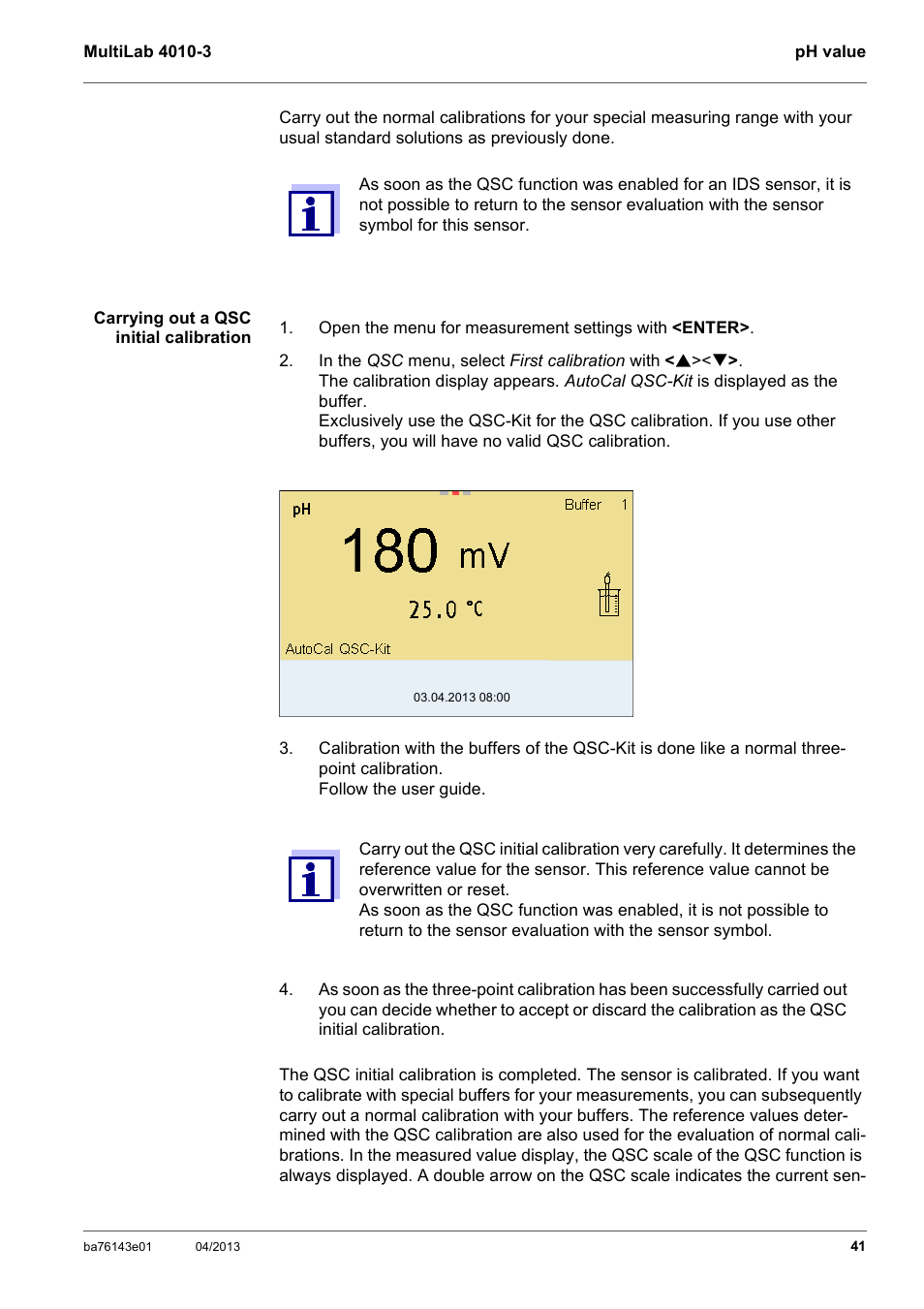 Xylem MultiLab 4010-3 User Manual | Page 41 / 112