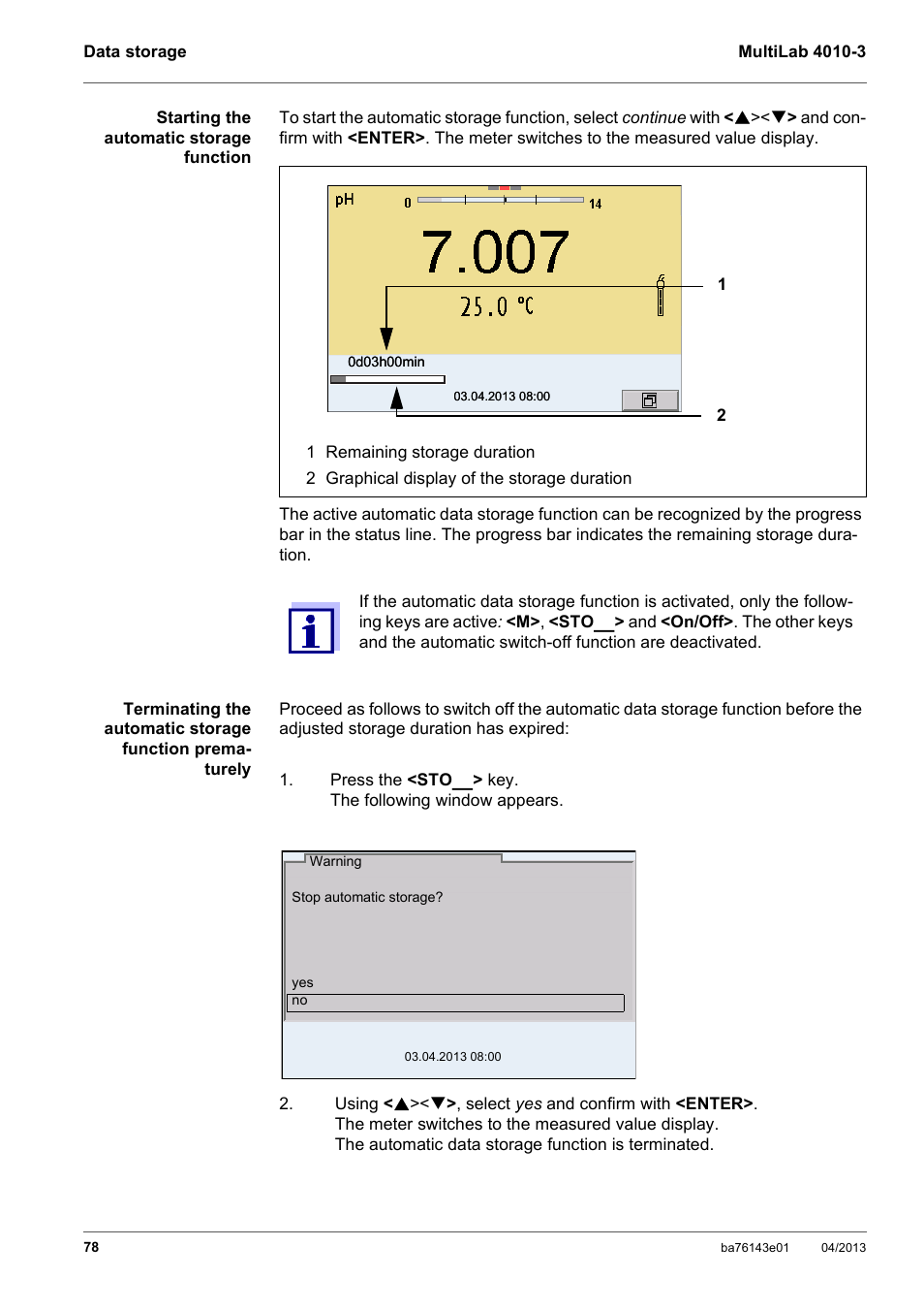 Xylem MultiLab 4010-3 User Manual | Page 78 / 112