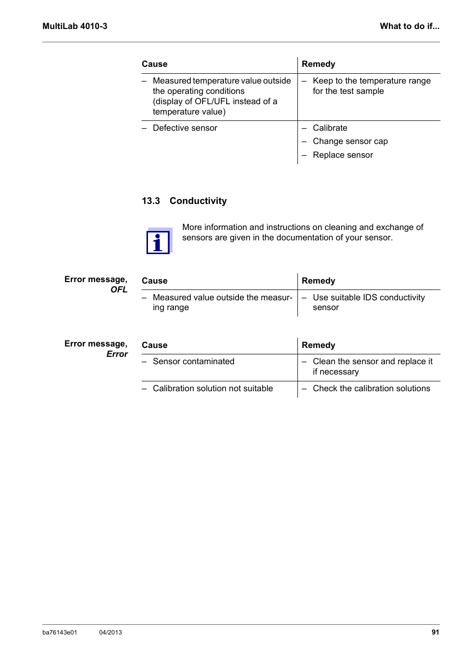 3 conductivity | Xylem MultiLab 4010-3 User Manual | Page 91 / 112