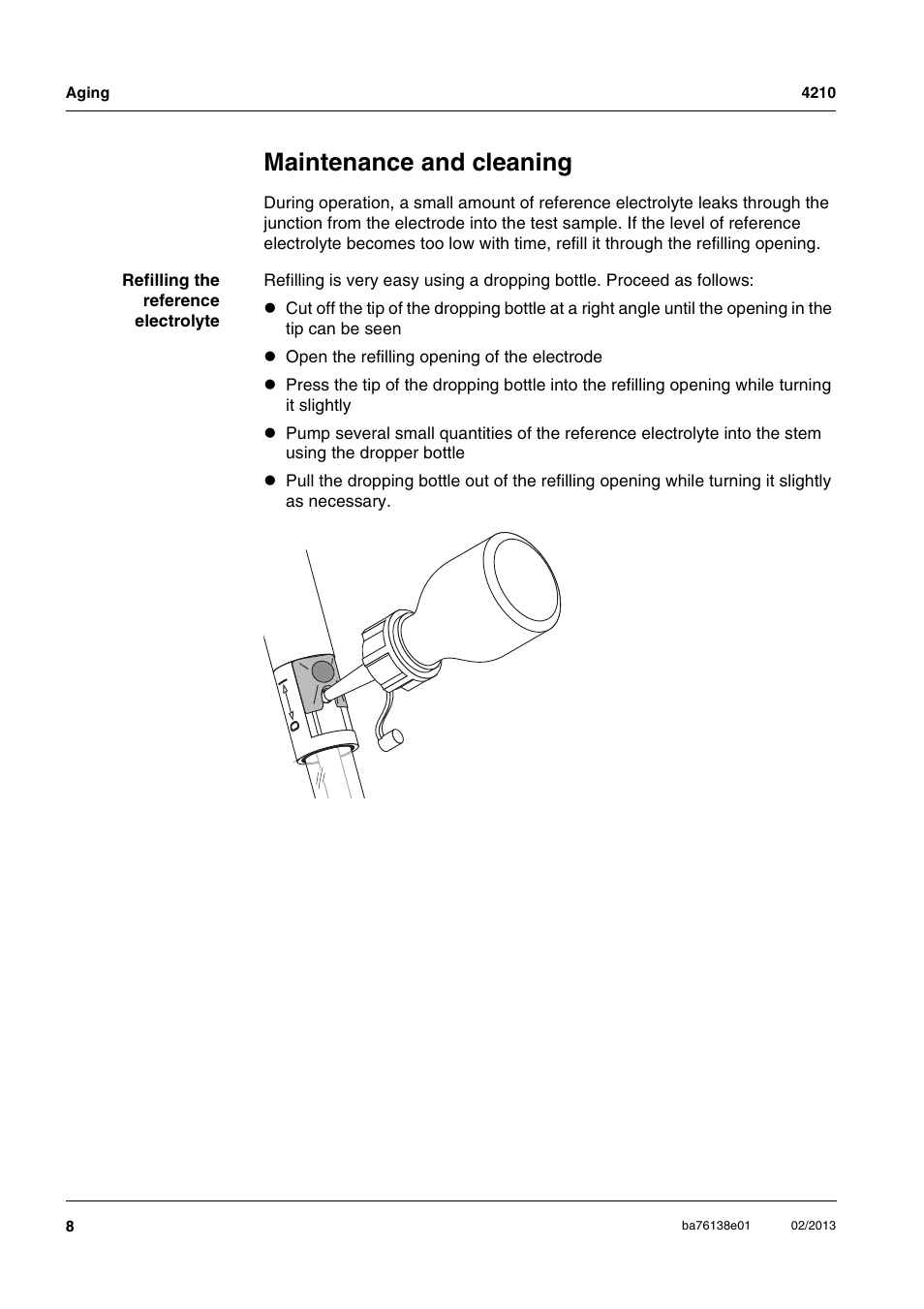 Maintenance and cleaning | YSI MultiLab 4210 ORP Electrodes User Manual | Page 8 / 14