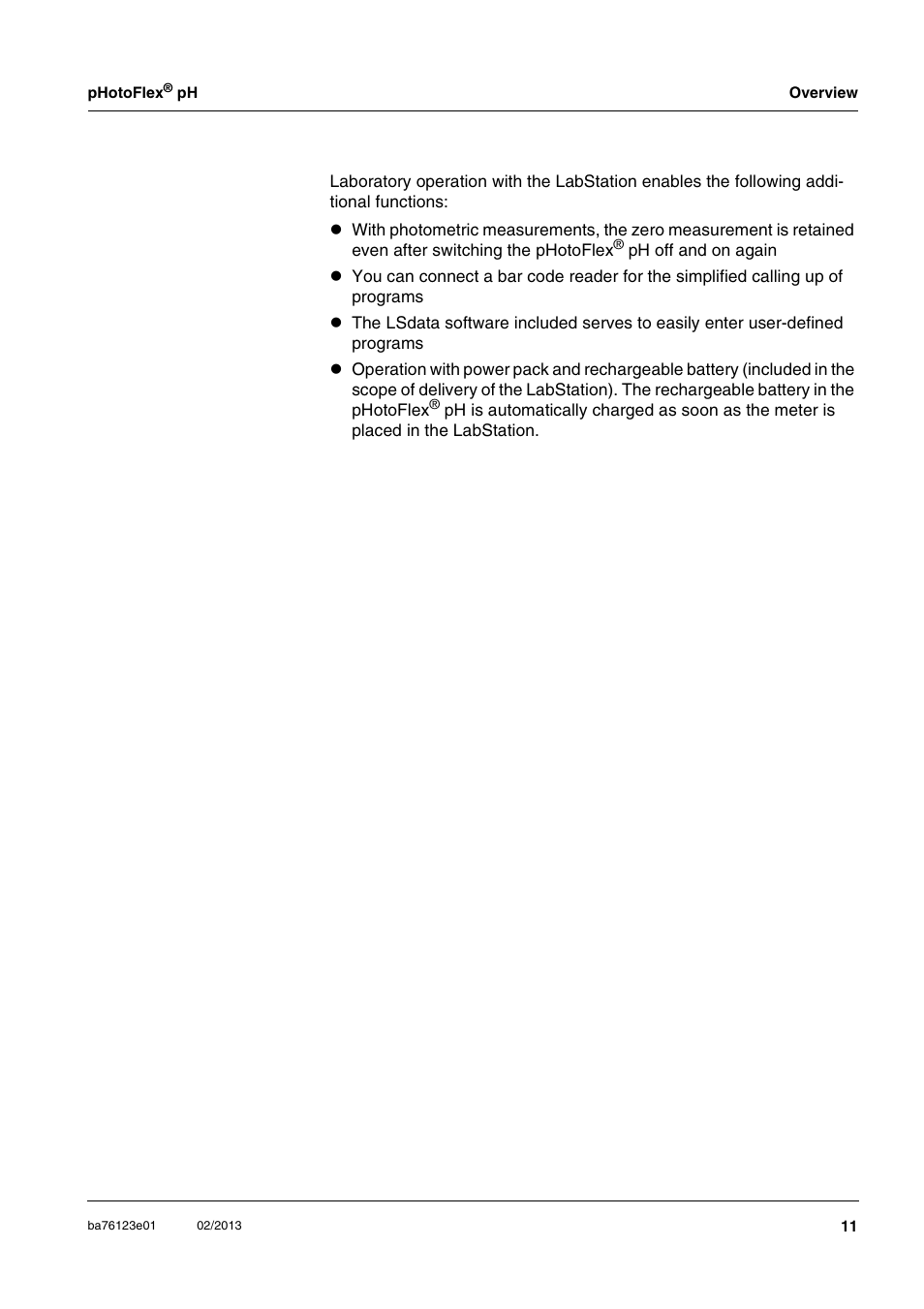 YSI pHotoFlex pH Handheld Colorimeter User Manual | Page 11 / 104