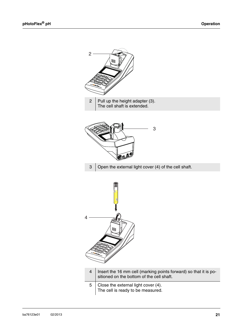 YSI pHotoFlex pH Handheld Colorimeter User Manual | Page 21 / 104