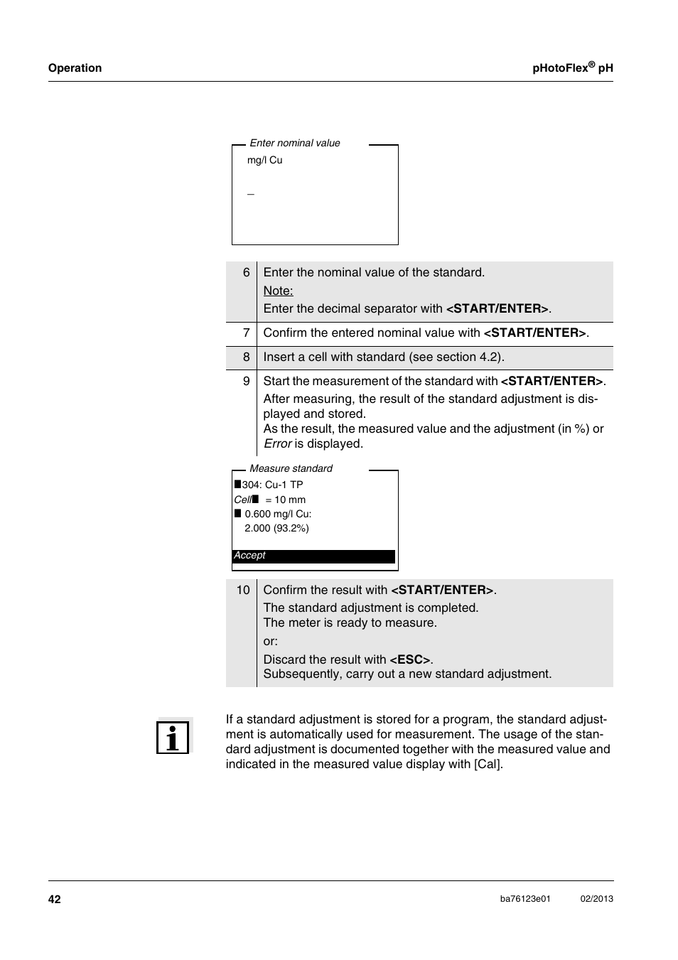 YSI pHotoFlex pH Handheld Colorimeter User Manual | Page 42 / 104