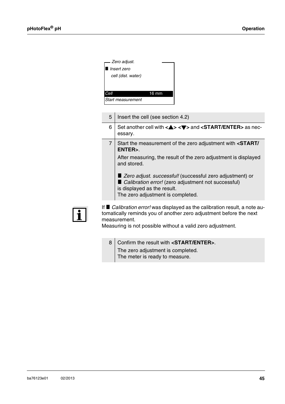 YSI pHotoFlex pH Handheld Colorimeter User Manual | Page 45 / 104