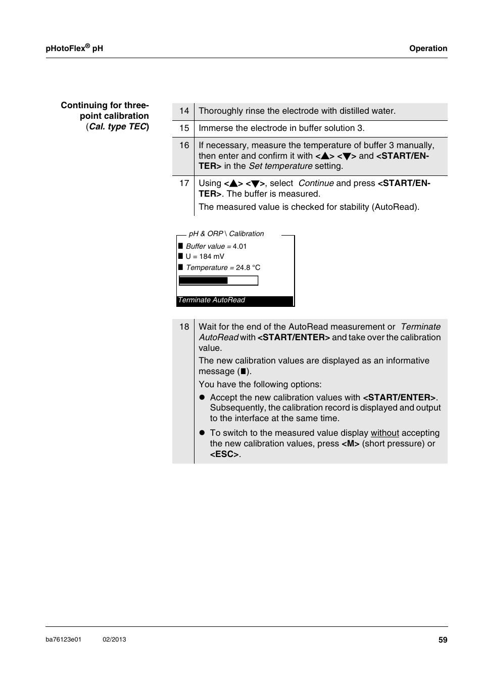 YSI pHotoFlex pH Handheld Colorimeter User Manual | Page 59 / 104