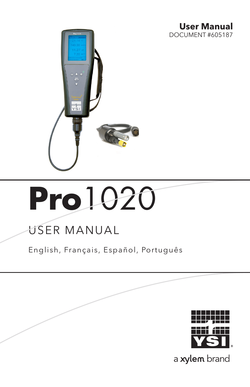 YSI Pro1020 User Manual | 26 pages