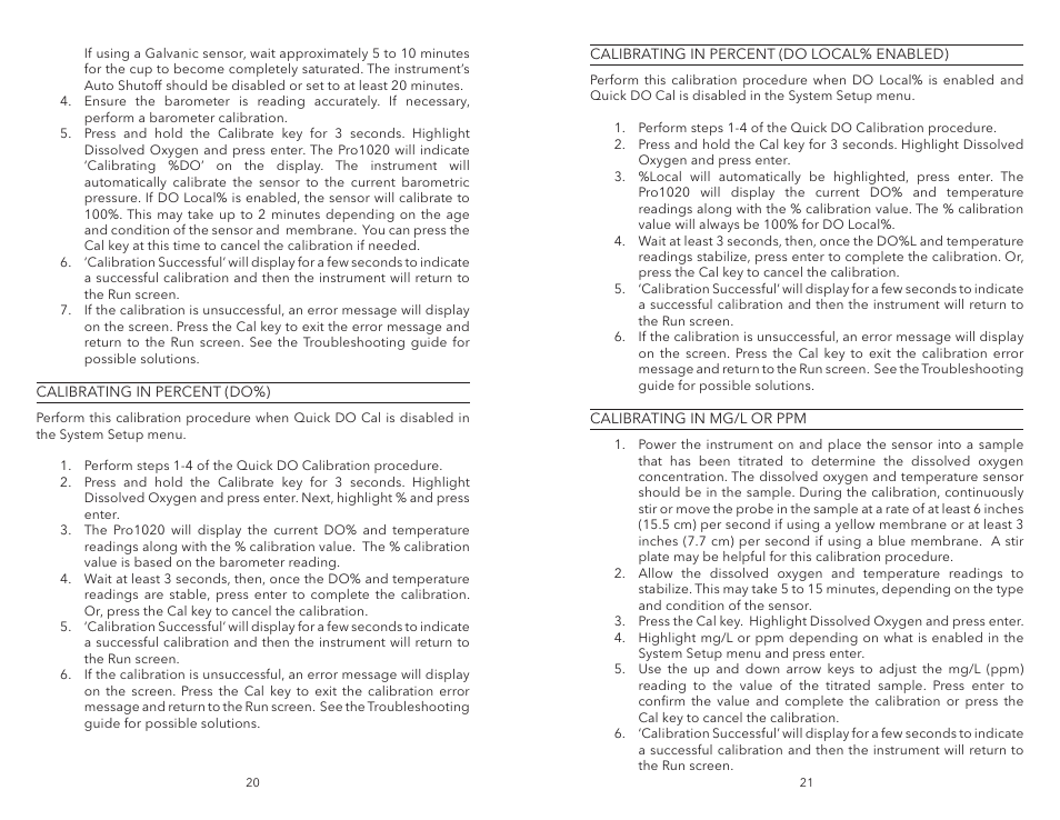 YSI Pro1020 User Manual | Page 14 / 26