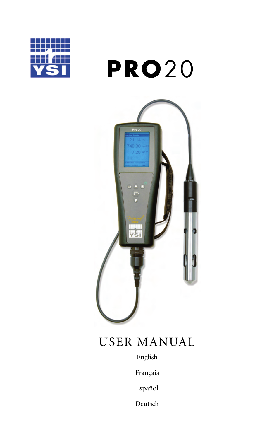 YSI Pro20 User Manual | 43 pages