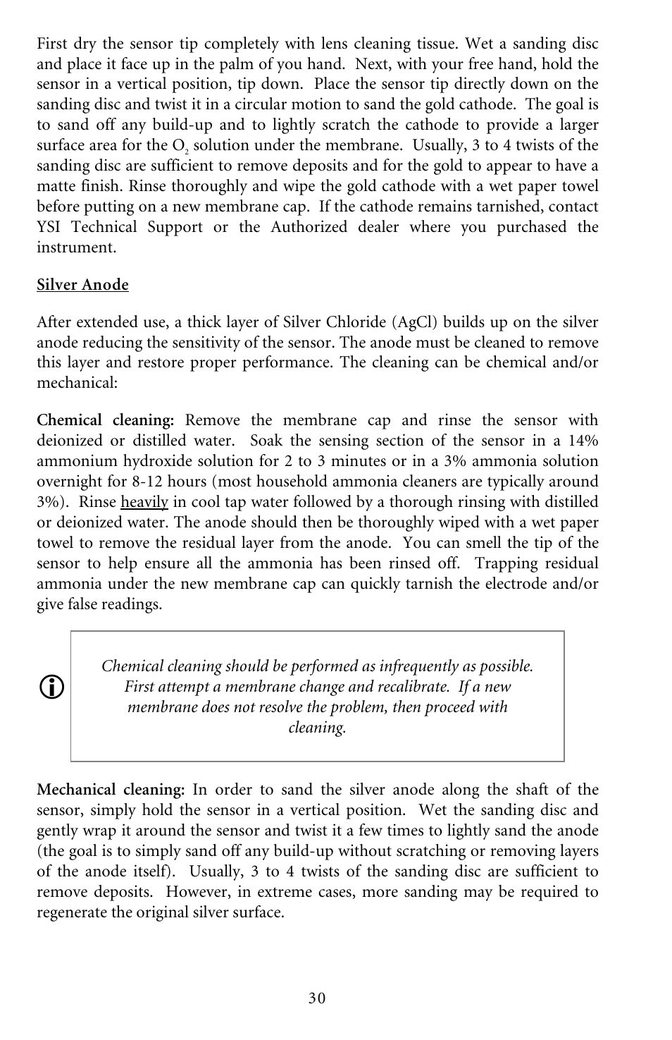 Silver anode | YSI Pro20 User Manual | Page 34 / 43