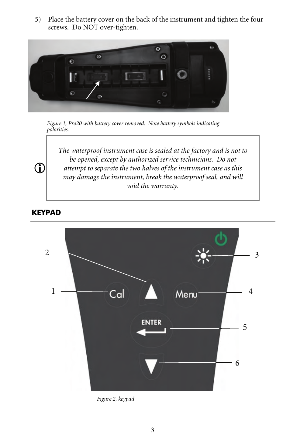 Keypad | YSI Pro20 User Manual | Page 7 / 43