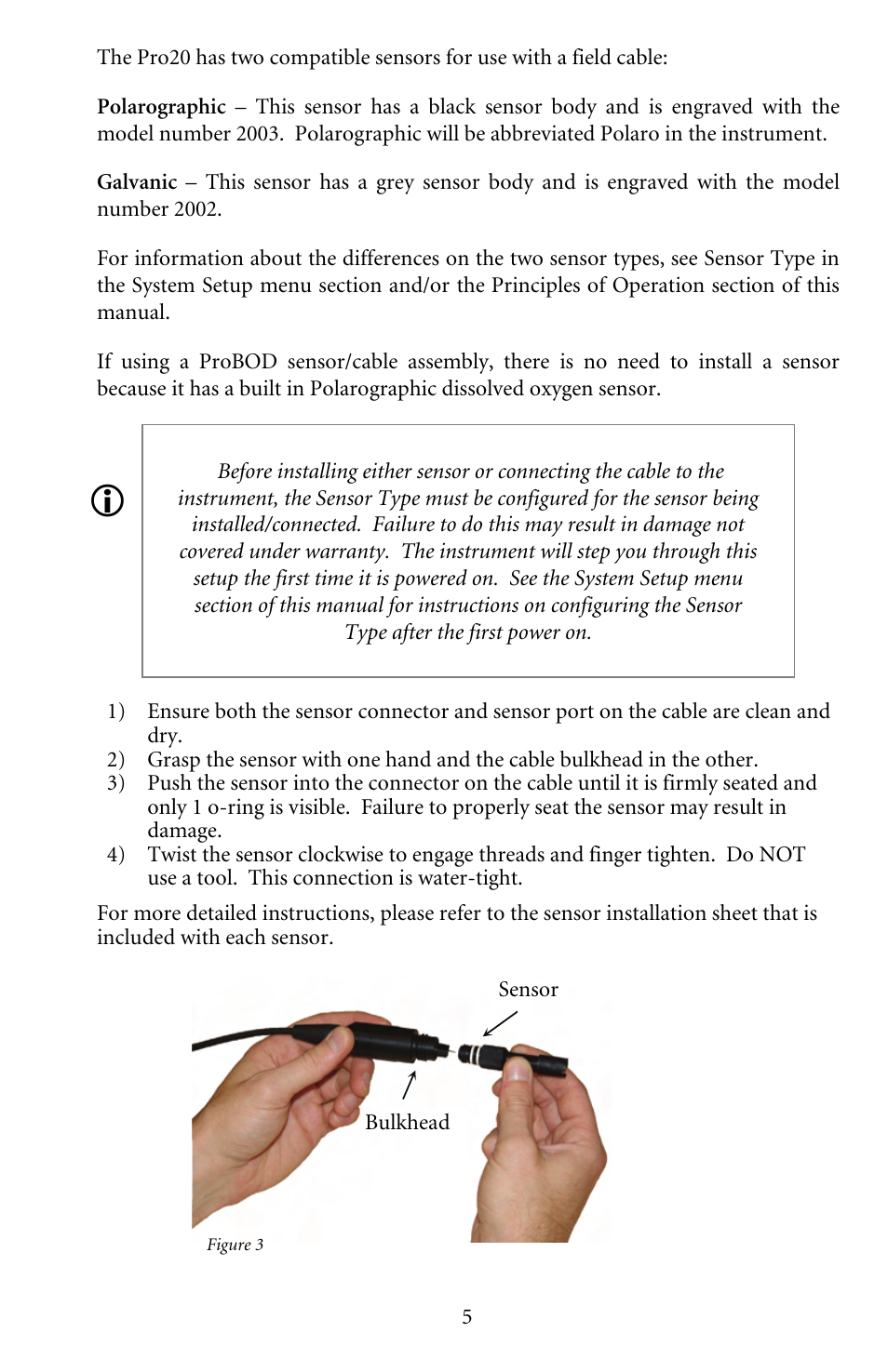 YSI Pro20 User Manual | Page 9 / 43