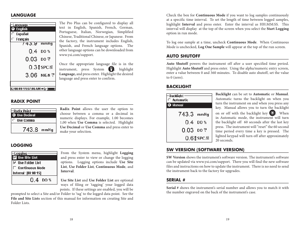 YSI Professional Plus User Manual | Page 14 / 45