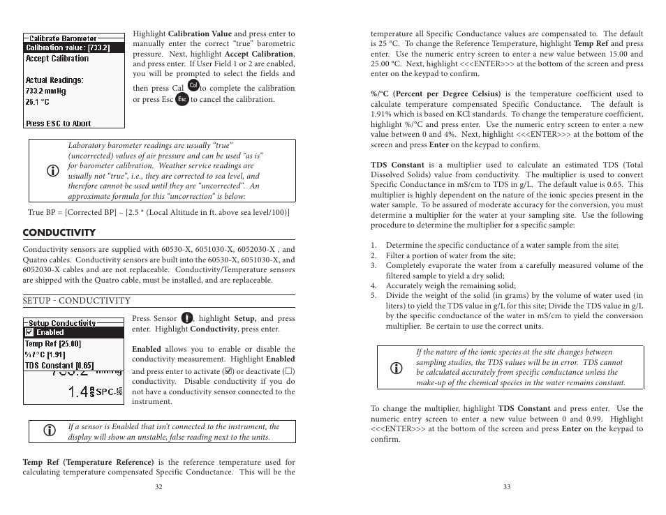 Conductivity | YSI Professional Plus User Manual | Page 21 / 45