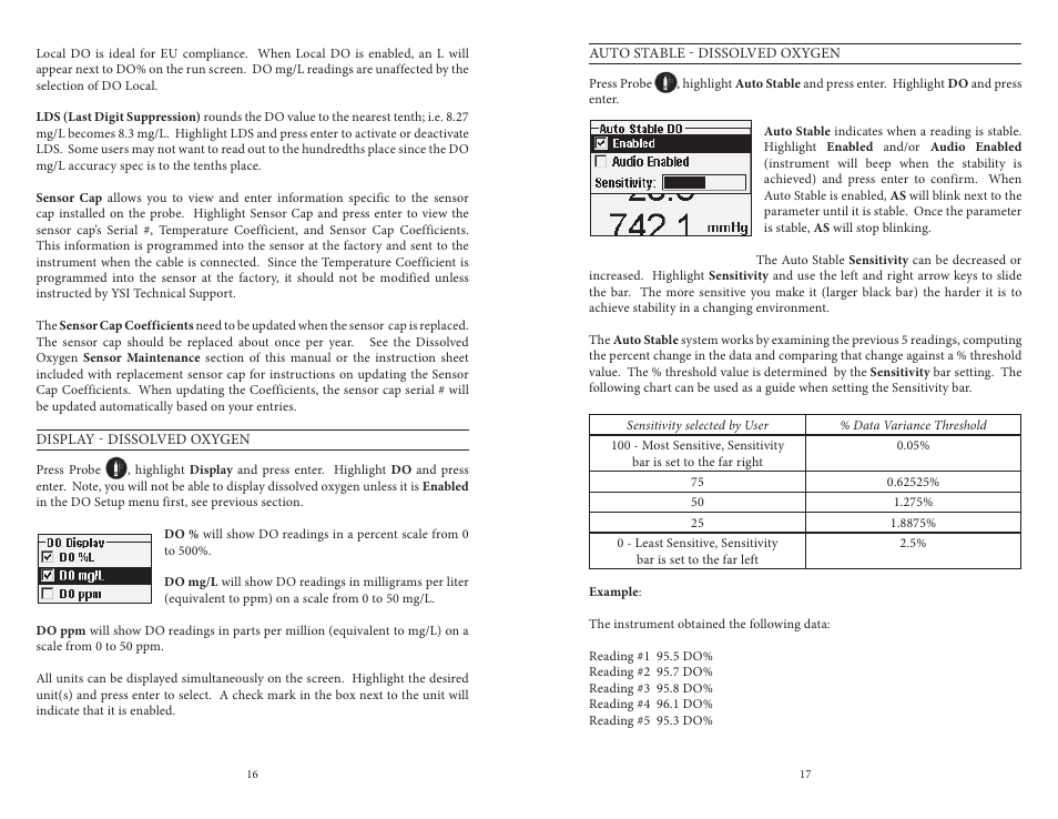 YSI ProODO User Manual | Page 13 / 29