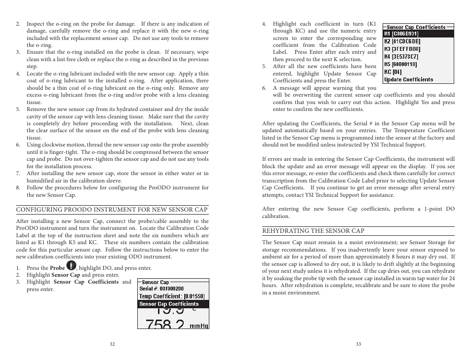 YSI ProODO User Manual | Page 21 / 29