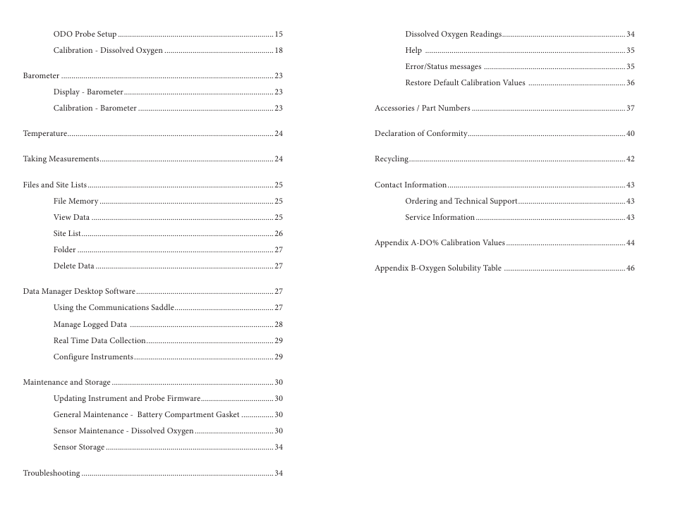 YSI ProODO User Manual | Page 3 / 29