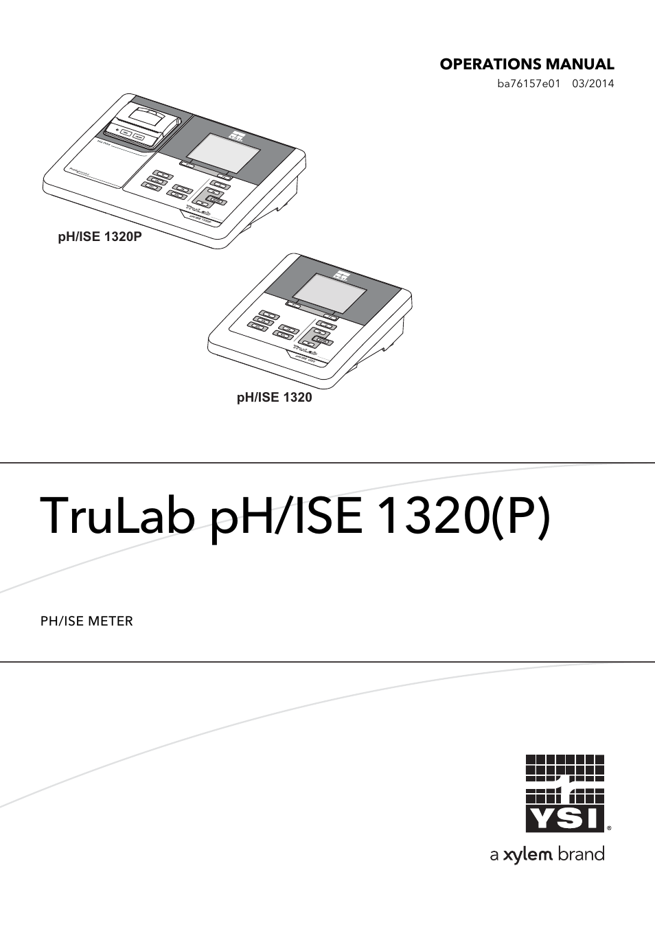 YSI TruLab 1320P User Manual | 106 pages