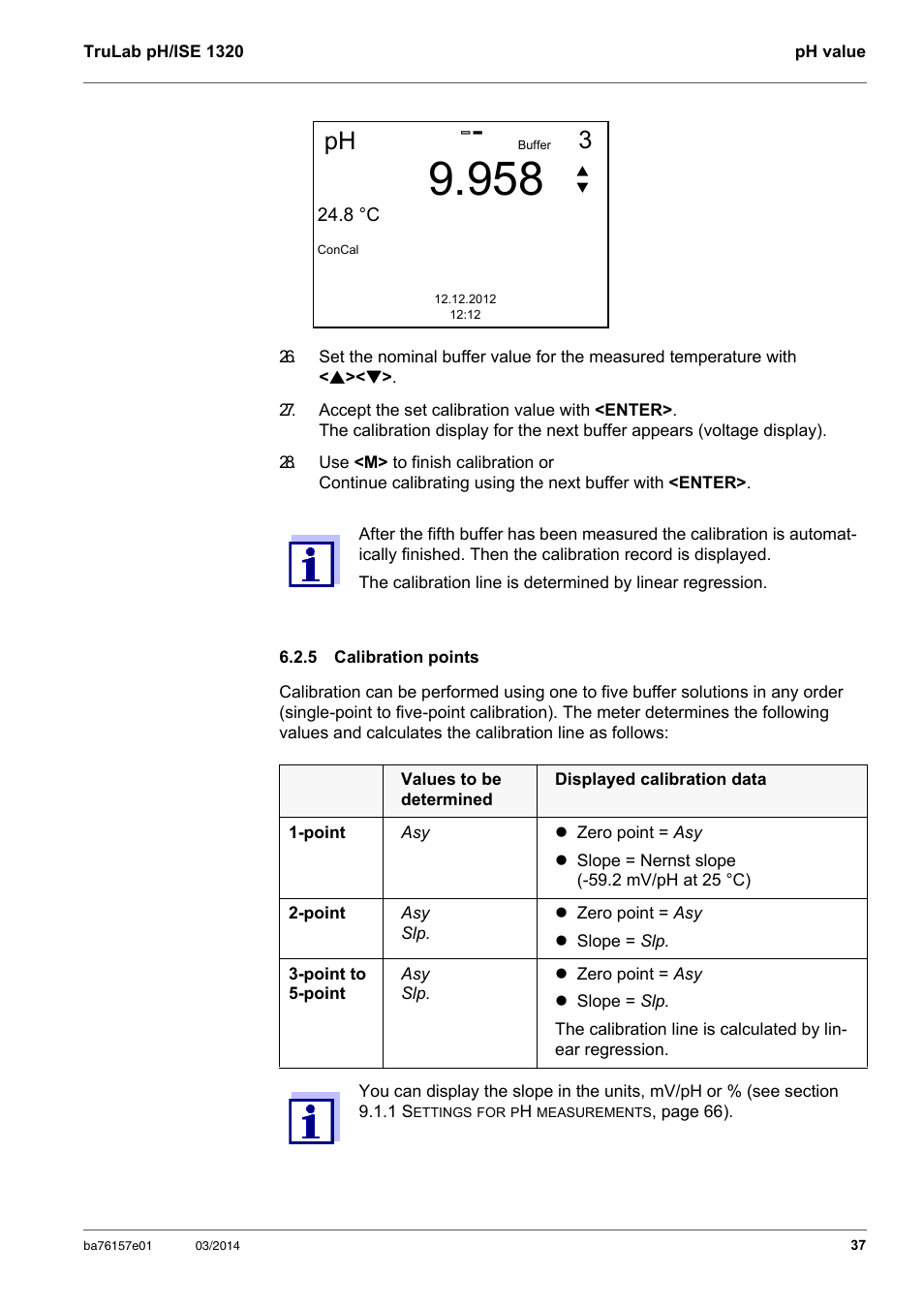 5 calibration points, Calibration points | YSI TruLab 1320P User Manual | Page 37 / 106