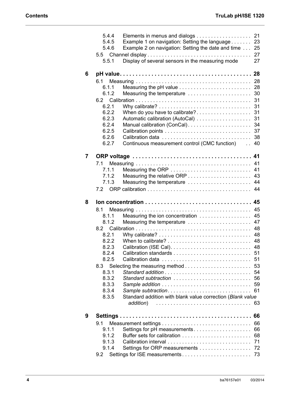 YSI TruLab 1320P User Manual | Page 4 / 106
