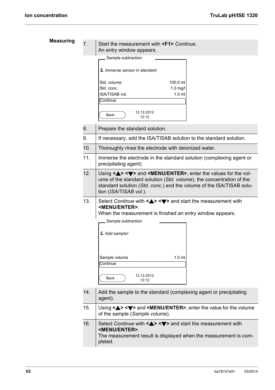 YSI TruLab 1320P User Manual | Page 62 / 106