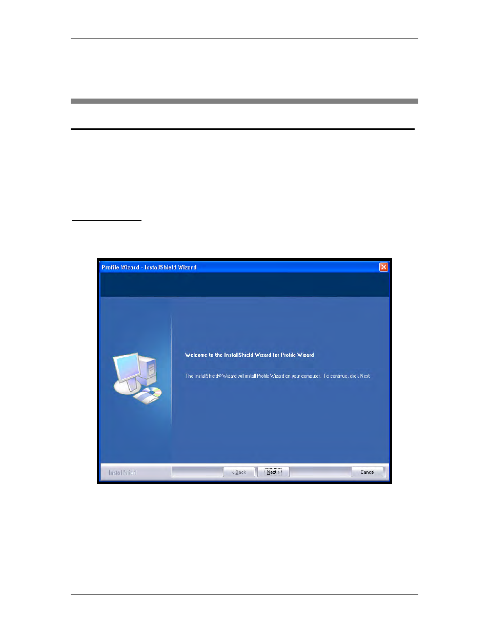 Profile routine, 1 software installation, Profile wizard | YSI Vertical Profiler Systems User Manual | Page 10 / 117