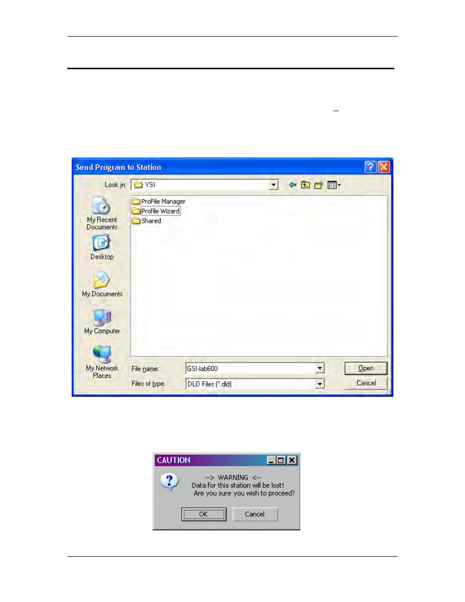 3 downloading profile program to station | YSI Vertical Profiler Systems User Manual | Page 56 / 117