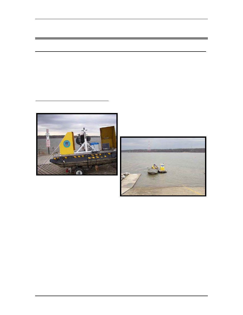 Deployment and maintenance, 1 transporting platform and deployment examples, Pontoon platform on inland reservoir | Deployment & maintenance | YSI Vertical Profiler Systems User Manual | Page 74 / 117