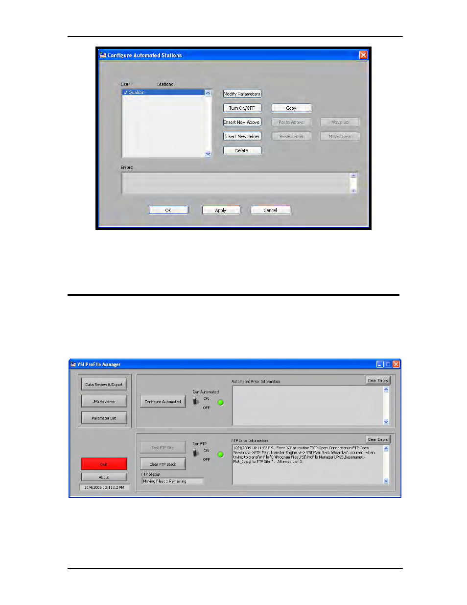 5 ftp site test | YSI Vertical Profiler Systems User Manual | Page 94 / 117