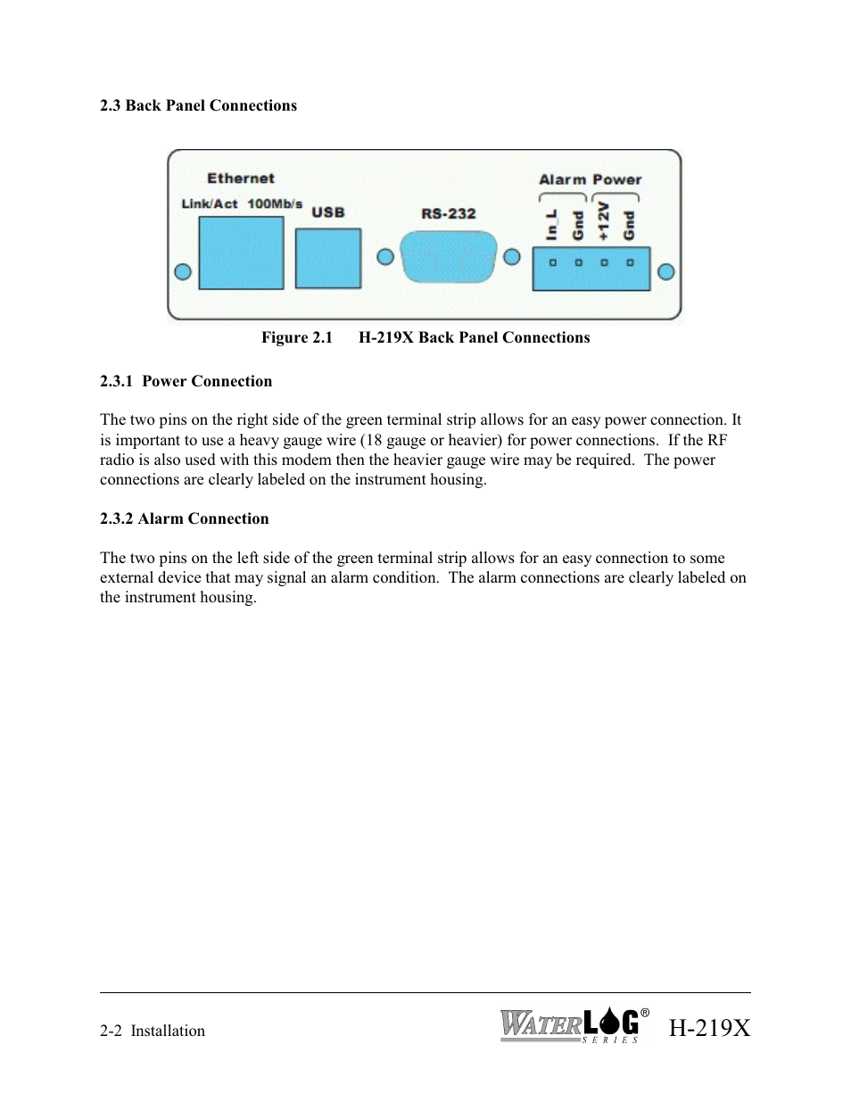 H-219x | Xylem H-2192 User Manual | Page 12 / 57