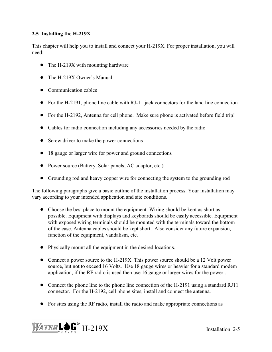 H-219x | Xylem H-2192 User Manual | Page 15 / 57