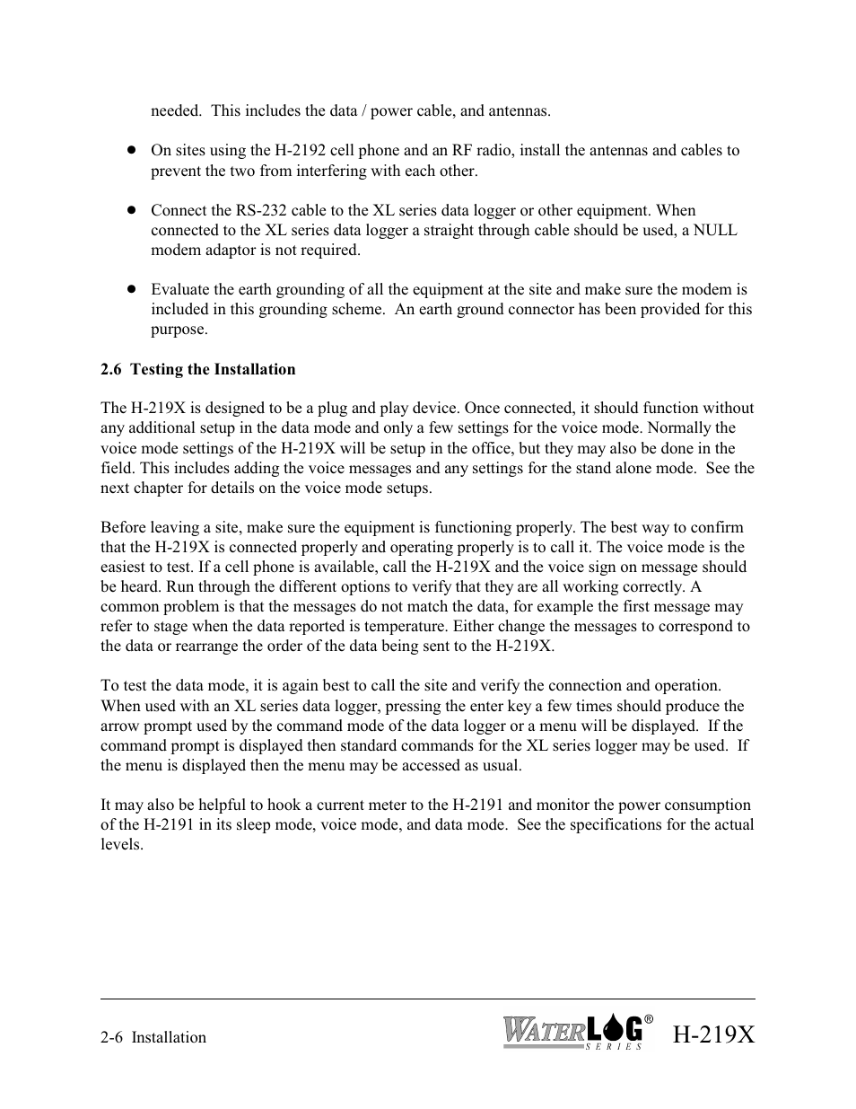 H-219x | Xylem H-2192 User Manual | Page 16 / 57