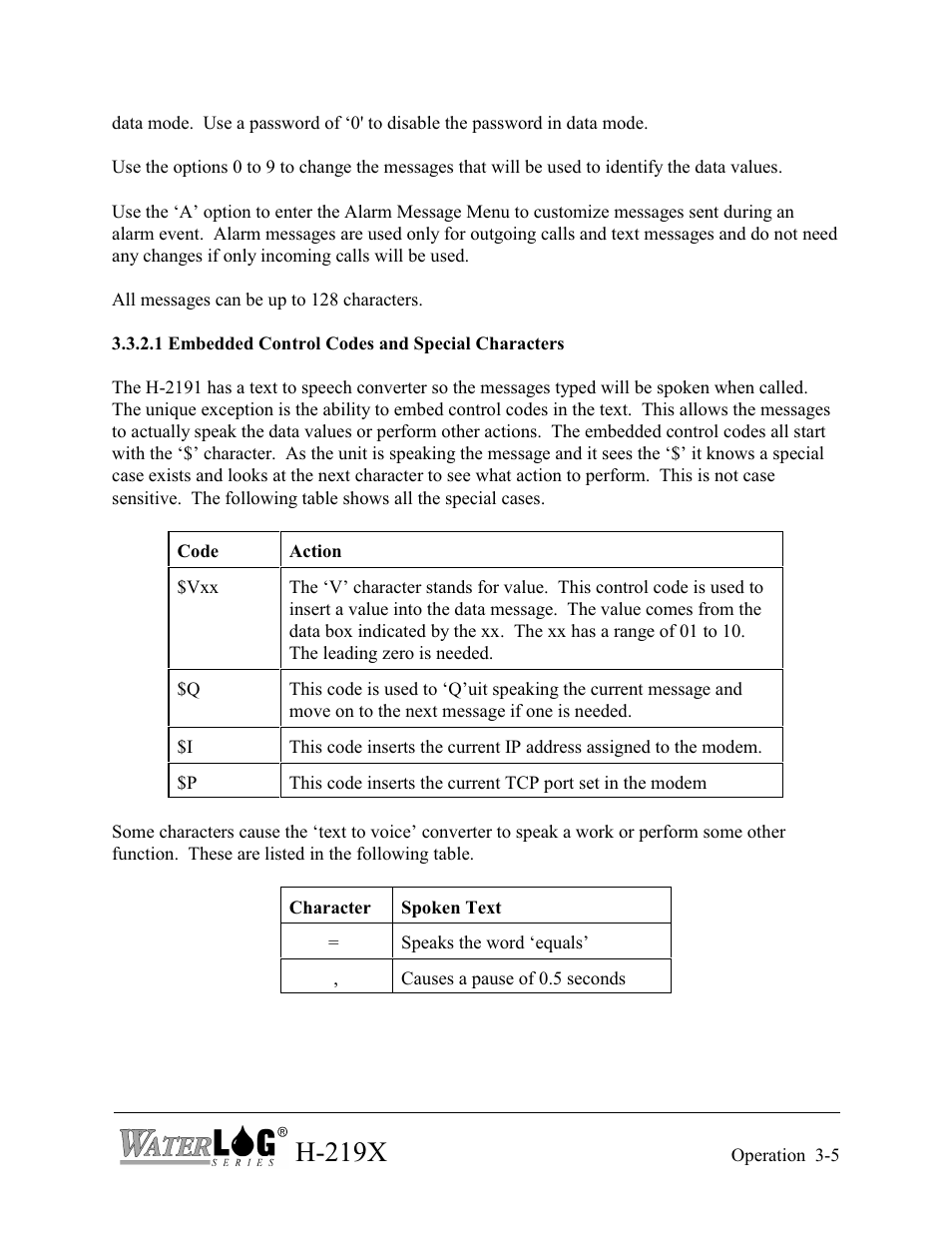 H-219x | Xylem H-2192 User Manual | Page 21 / 57