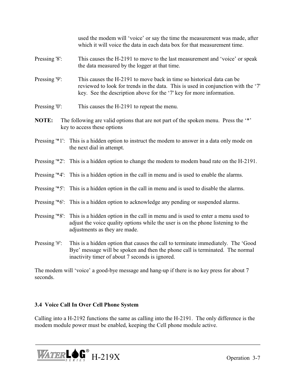 H-219x | Xylem H-2192 User Manual | Page 23 / 57