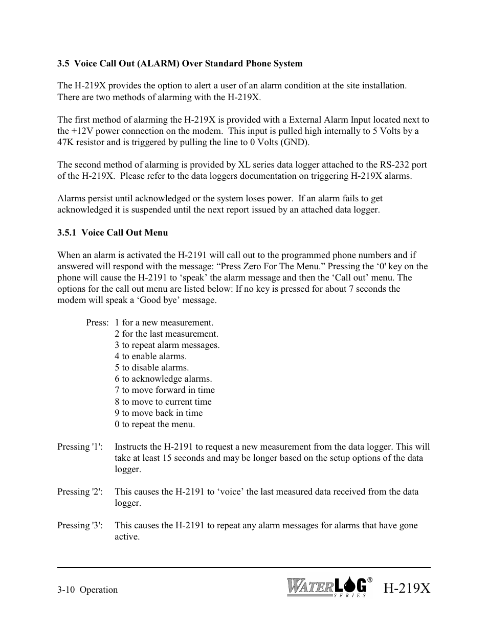 H-219x | Xylem H-2192 User Manual | Page 26 / 57