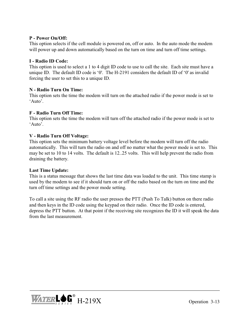 H-219x | Xylem H-2192 User Manual | Page 29 / 57