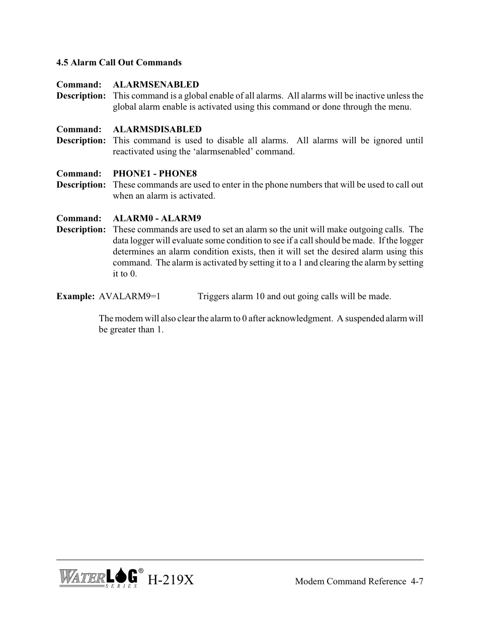 H-219x | Xylem H-2192 User Manual | Page 37 / 57