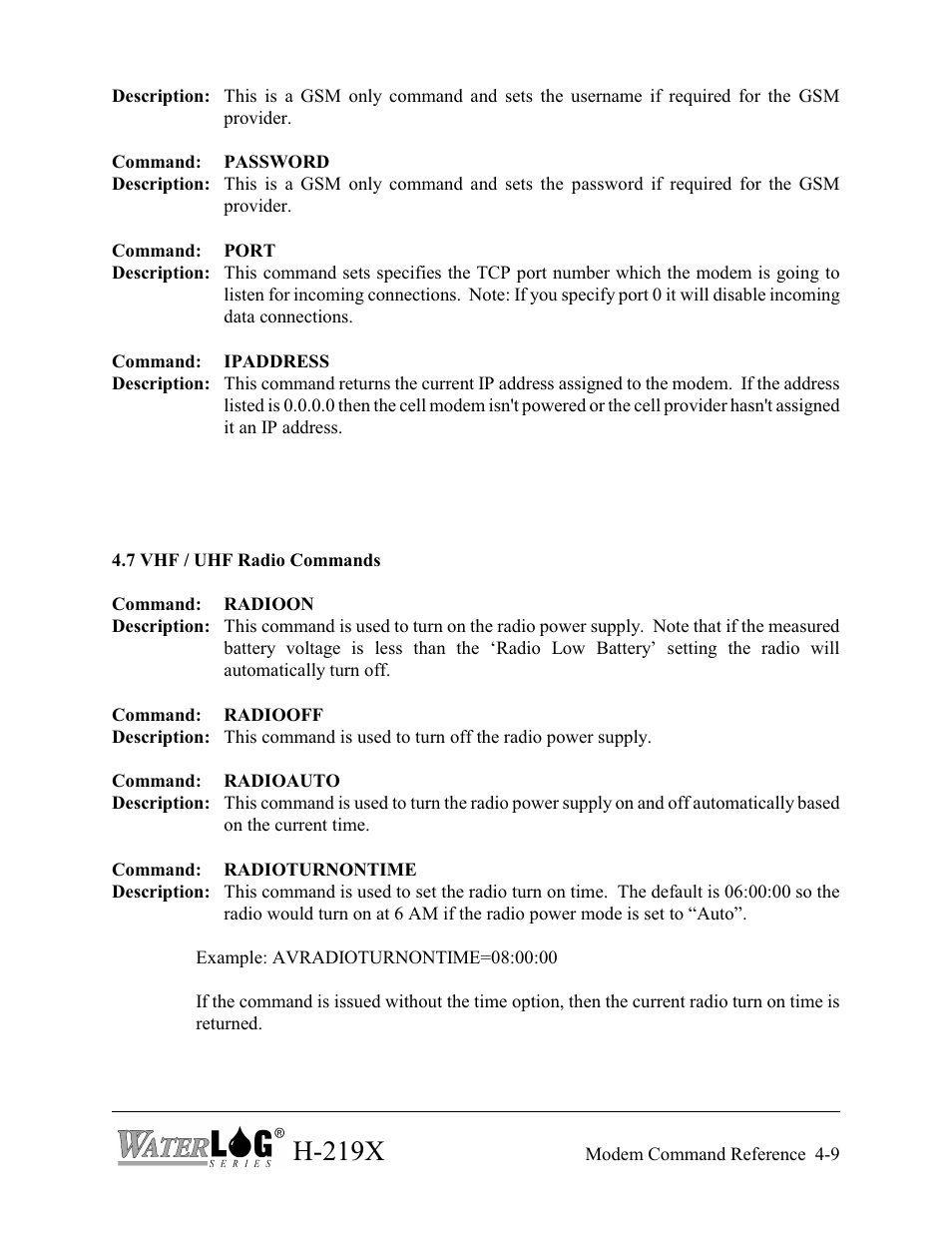 H-219x | Xylem H-2192 User Manual | Page 39 / 57