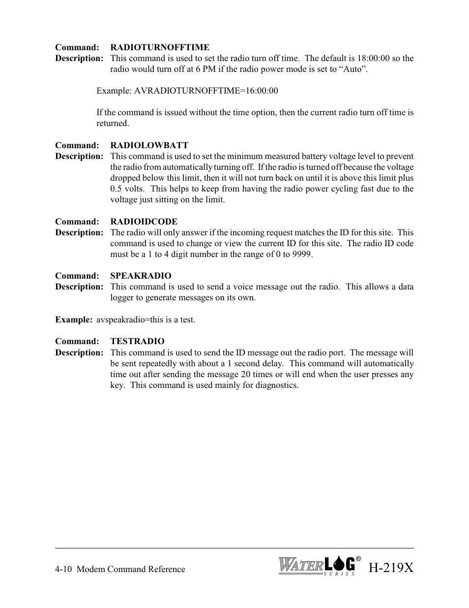 H-219x | Xylem H-2192 User Manual | Page 40 / 57