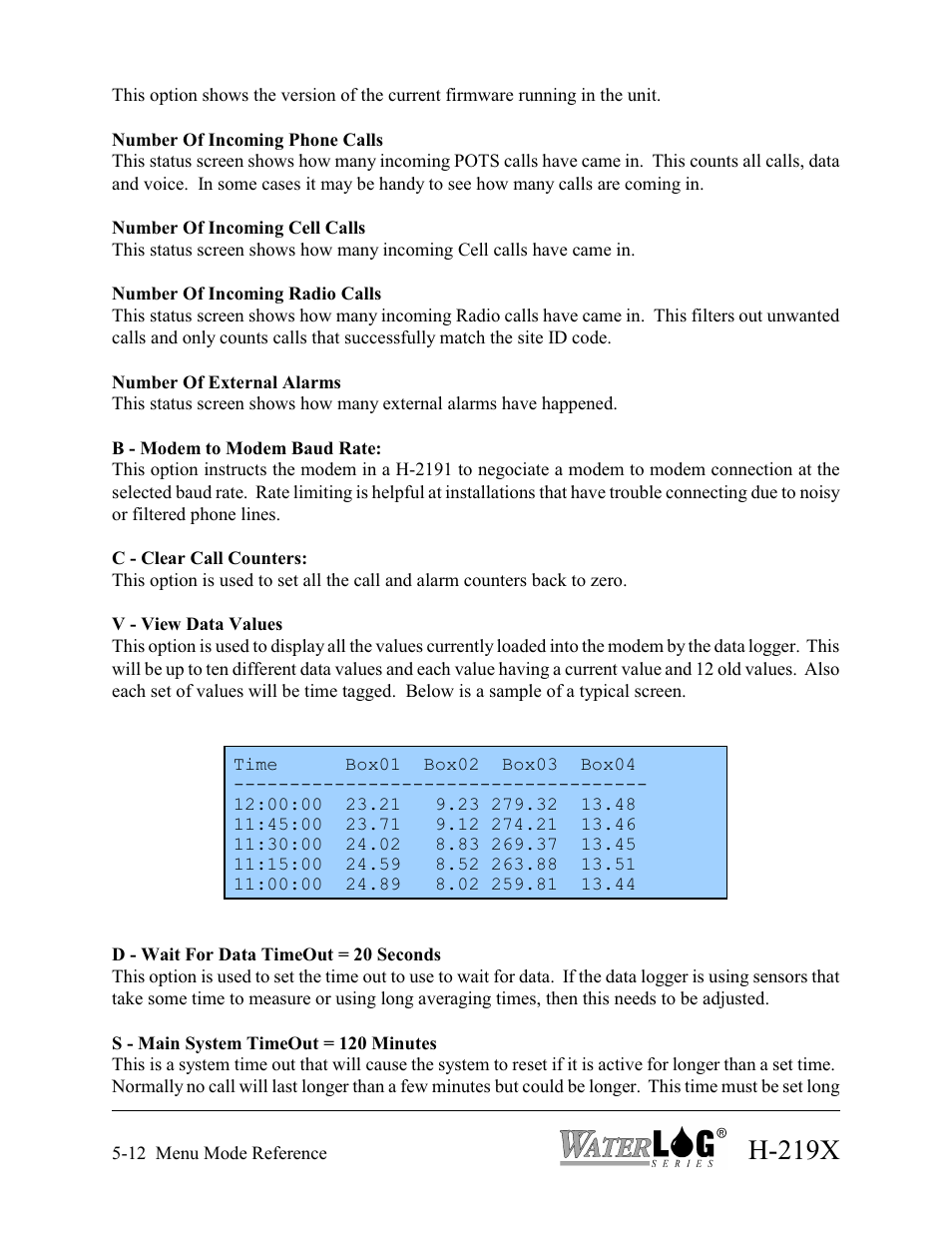 H-219x | Xylem H-2192 User Manual | Page 52 / 57