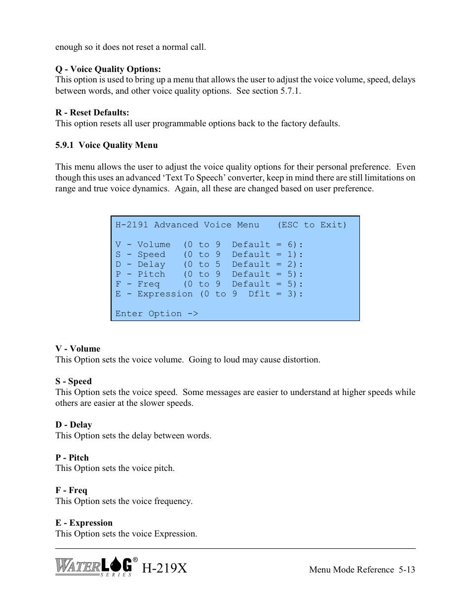 H-219x | Xylem H-2192 User Manual | Page 53 / 57