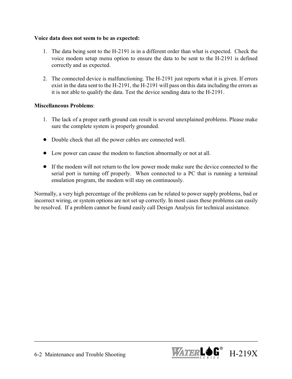 H-219x | Xylem H-2192 User Manual | Page 56 / 57